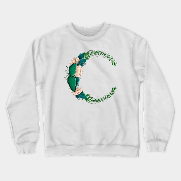 Illustrated letter - C Crewneck Sweatshirt by iChry